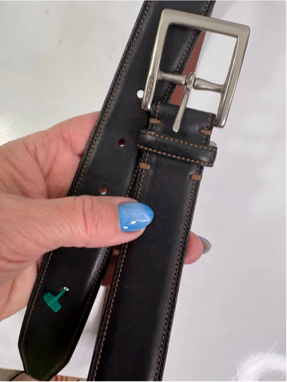 Coach Leather Belt Black Brown Size 32/80cm